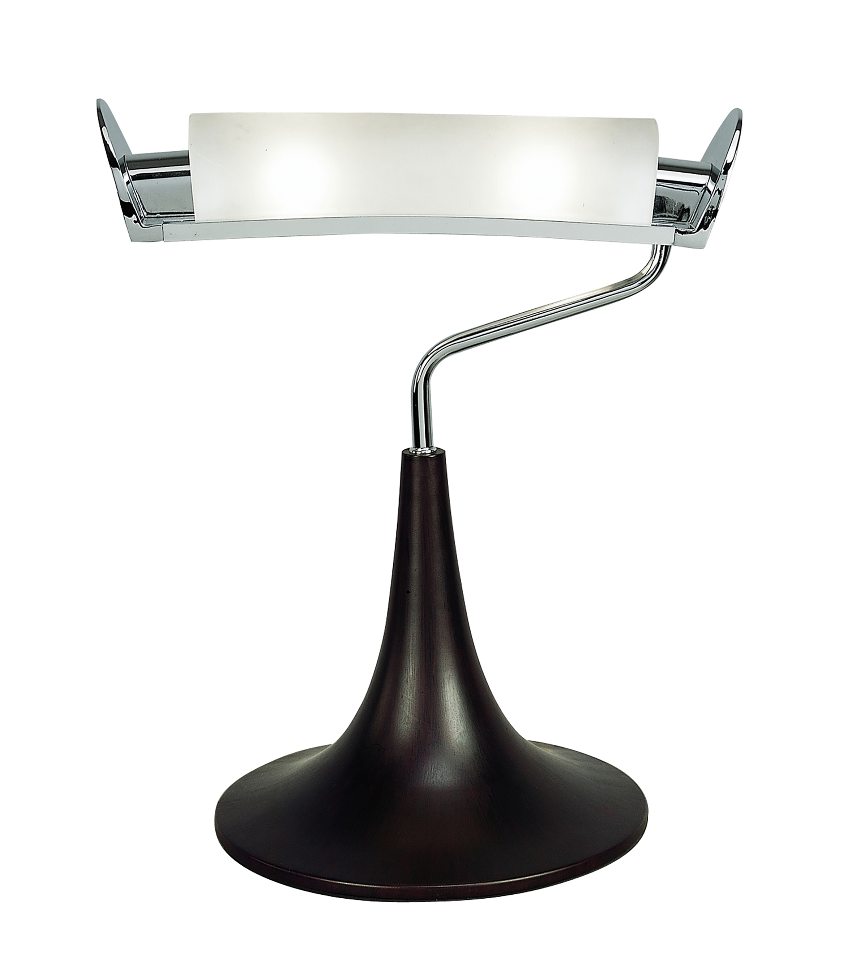 M0103  Zira Glass 39cm 2 Light Table Lamp